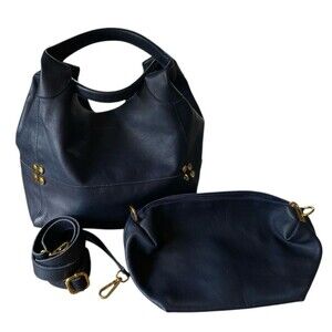 Guanti & Borse Genuine Leather Shoulder Bag Blue Italy La Guantaia Firenze Strap